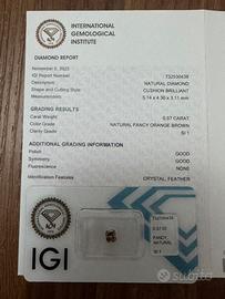 Diamante naturale Fancy Color – Certificato IGI