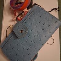  Portafoglio effetto struzzo + Set bigio