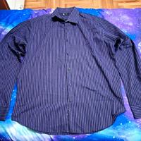 Camicia OVS TREND nera righe fucsia mis. XXL 43/44