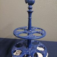 Portauovo in ghisa blu 