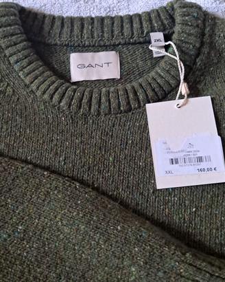 GANT - Maglia in lana - Kaki melange