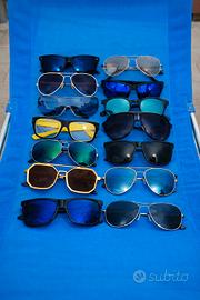 lotto 13 paia occhiali da sole donna uomo 