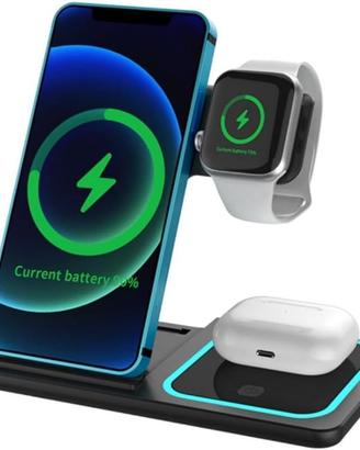 Stazione di Ricarica Wireless 3 in 1