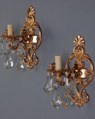 Coppia di Appliques in Stile Rococò Fine XX Secolo