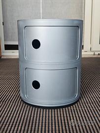 Comodino Kartell due moduli colore argento