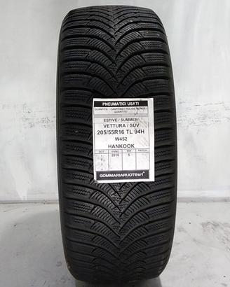 1 PNEUMATICO USATO 205/55R16 94H W452 HANKOOK GOMM