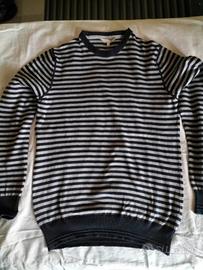 Maglioncino "OVS" righe grigio/blu