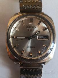 Orologio SEIKO 5 da uomo, bagnato in oro anni '80.