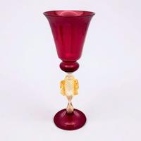 Calice Tipetto Veneziano Rosso, in vetro di Murano
