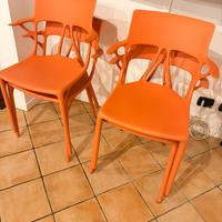 4 sedie originali Kartell arancioni