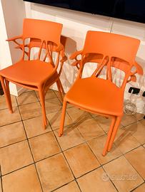 4 sedie originali Kartell arancioni
