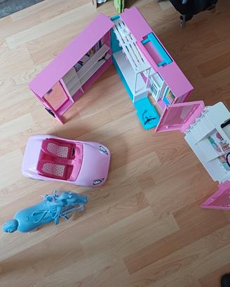 barbie 2 armadio, auto e cavallo