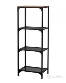 Scaffale in metallo e legno