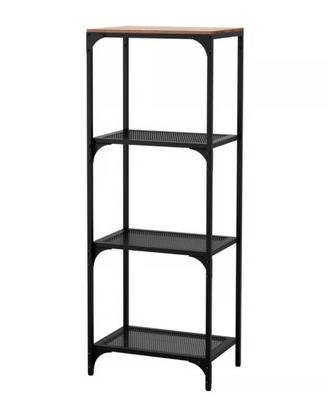 Scaffale in metallo e legno