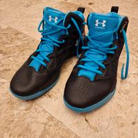 scarpe da basket under harmor jet nere e azzurre