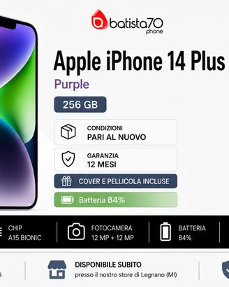 Apple iPhone 14 Plus Purple 256 GB