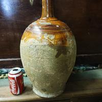 Antica bottiglia terracotta pugliese ceramica