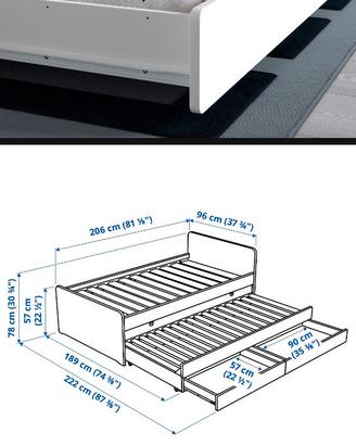 Letto Ikea Slakt bianco