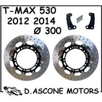 COPPIA DISCHI MAGGIORATI TMAX 2012 2014 Ø300 CON P