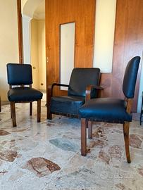 Trittico poltrone pelle