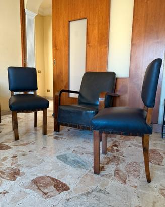 Trittico poltrone pelle
