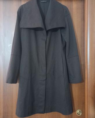 cappotto Emporio Armani  in panno morbido marrone 