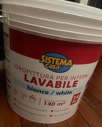 Idropittura Lavabile Interni Bianco  14 Lt-NUOVO