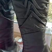 Stivali neri tacco alto - taglia 38,5 - pura pelle