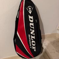 Borsa rossa porta racchetta da tennis Dunlop