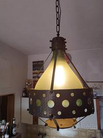 Lampadario vintage a forma di damigiana