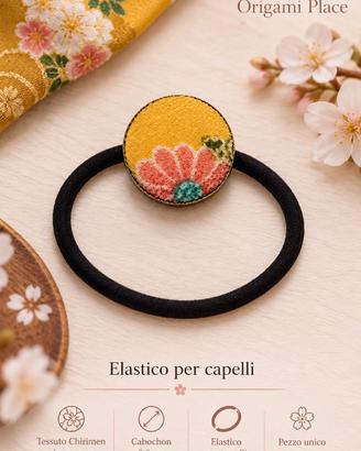 elastico per capelli tessuto chirimen giapponese 