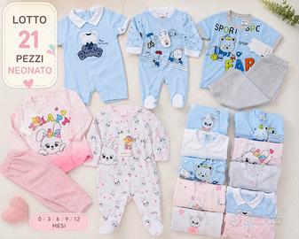 lotto 21 pezzi neonato nuovo 0-12 mesi