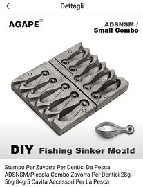 Stampo per Pesi da Pesca misura 1/2/3