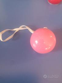 Naso da clown rosa con luce LED