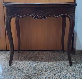 Antico tavolino da gioco dell'800 