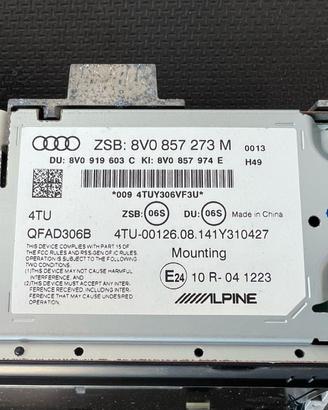 Display Navigatore Satellitare Audi A3 Originale