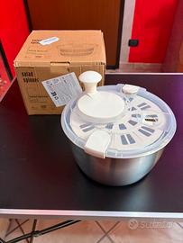 centrifuga per insalata 5L nuova in acciaio inox