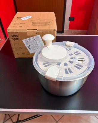 centrifuga per insalata 5L nuova in acciaio inox