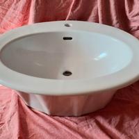 Lavandino bagno ovale in ceramica