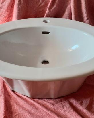 Lavandino bagno ovale in ceramica
