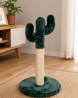 Tiragraffi gatto design cactus in sisal