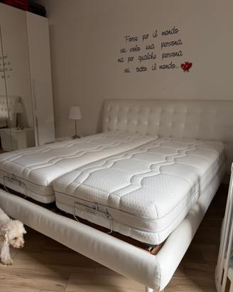 Letto  Dorelan con rete elettrica + 2 materassi