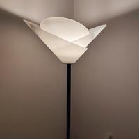 Lampada a stelo tulipano a tre petali Mazzega 