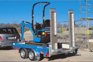 Rimorchio trasporto escavatori e trattori