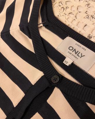 Cardigan donna righe bianche e blu