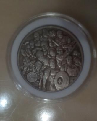 Moneta metallo Marvel Avengers Endgame rilievo