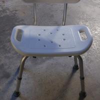 sedia/sgabello con schienale per doccia disabili