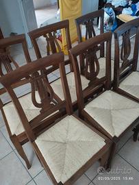 8 sedie in legno nuove 