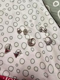  orecchini e anelli in  argento