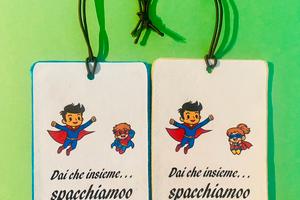 Profumatore auto  rettangolare feltro per il papà